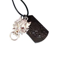 Collier en métal à deux pièces, pendentif, bijoux, anime Final Fantasy