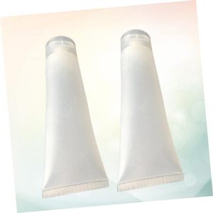 Tubos Suaves Beige Recargables para Loción, Envases Cosméticos Vacíos con Dosificador - Product Image 3
