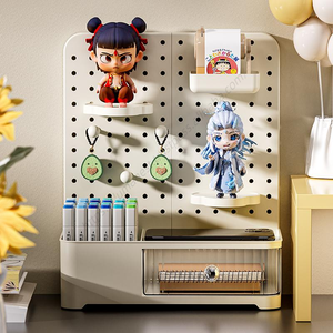 Organisateur de bureau multifonctionnel en plastique avec panneau perforé et tiroirs pour la maison et le bureau – Vente en gros - Product Image 5