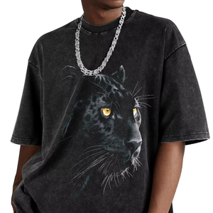 Camisetas de Hombre Personalizadas, Estilo Vintage Desgastado con Lavado Ácido, 100% Algodón Tejido, Ajuste Holgado, Ecológicas, de Tu Propia Marca - Product Image 1