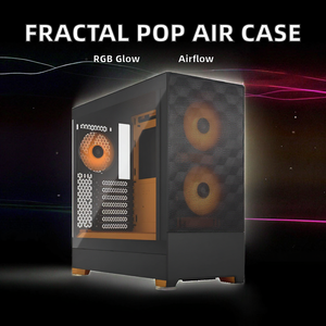 Caja de PC <span class=keywords><strong>Fractal</strong></span> Design Pop Air RGB Orange Core TG Clear Tint ATX Mid Tower FD-C-POR1A-05 CS8007 - Product Image 2