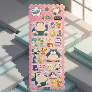 <b>For</b> Marshmallow PVC 3D Puffy <b>Stickers</b> Snorlax Korean Cute Character UV Printed Diary <b>Laptop</b> Phone Deco Kids Anime Wholesale - Product Image 2