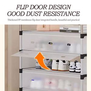 Wholesale 7-Layer Metal Shoe Rack With Dustproof Cover Shoe Storage Rack Shoe Rack Stand for Closet,Entryway,Living Room - Product Image 5