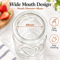 Vente en gros directe usine : Pot en verre pour pudding et yaourt avec couvercle, pot hermétique mignon, résistant au four pour mousse et gelée, personnalisation disponible