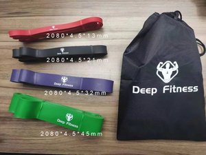 Set di Bande di Resistenza Antiscivolo ad Alta Elasticità con Logo Personalizzato, per Esercizi di Sollevamento e Allenamento Anca, 5-150 Libbre, per Palestra Domestica - Product Image 2