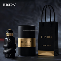Nouveau Creative Crimp Mat Noir Parfum Bouteille Vide 100ml 150ml Irrégulier De Luxe Unique Bouteille De Parfum En Verre avec Forme De Serpent