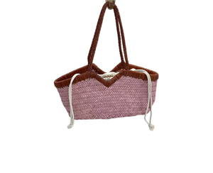 Grand sac fourre-tout en microfibre tissé à la main pour <span class=keywords><strong>femme</strong></span>, sac à bandoulière avec cordon de serrage, élégant panier à légumes - Product Image 4