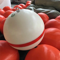 Boule de flotteur sphérique PE personnalisée à haute flottabilité pour les fournitures marines bouée amarrage charnière rivière barrage marqueur terrain de pêche