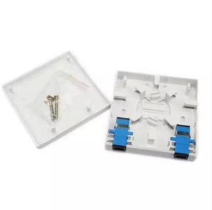 Ftth-caja de terminales de fibra óptica, panel de pared de <span class=keywords><strong>2</strong></span> puertos 86, <span class=keywords><strong>2</strong></span> núcleos para interior SC, 86 roseta de x 86mm, placa facial montada en la pared sc, coleta de 0,9mm - Product Image 1