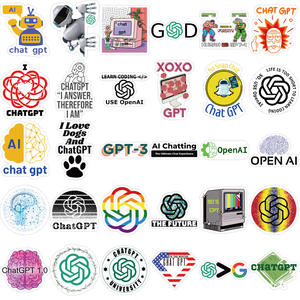 50 pièces Chat Gpt programme Graffiti autocollants décorés guitare autocollants Notes bagages bricolage étanche autocollants en gros - Product Image 4
