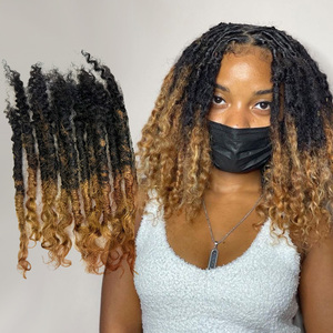 Estensioni Dreadlock in Capelli Umani 100% di Alta Qualità, Biondo Ombre Sister 1b27 con Estremità Ricci, Dreadlock <span class=keywords><strong>Afro</strong></span> per Intrecciatura all'Uncinetto - Product Image 5