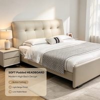 Lit double luxueux de style européen, design moderne, tailles Queen, King, Full, confortable et durable.
