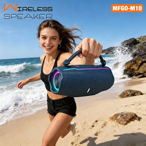 Enceintes portables robustes MFGO-M10 pour fêtes, avec batterie Bluetooth 2400 mAh, idéales pour <span class=keywords><strong>la</strong></span> <span class=keywords><strong>plage</strong></span> et les soirées au bord de <span class=keywords><strong>la</strong></span> piscine – Le meilleur choix - Product Image 3