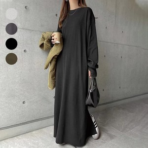 Abito <span class=keywords><strong>lungo</strong></span> da <span class=keywords><strong>donna</strong></span> casual oversize nero a maniche lunghe <span class=keywords><strong>con</strong></span> scollo rotondo e spacchi laterali, vestibilità ampia, per autunno inverno, a strati, tunica lunga per tutti i giorni - Product Image 2