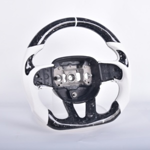 Volante Deportivo de Cuero Negro y Fibra de Carbono para Dodge Challenger Charger SRT <span class=keywords><strong>Durango</strong></span> 2015+, Accesorio Interior Personalizado - Product Image 3