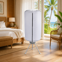 Séchoir à linge ventilé 850W portable pliable autoportant électrique pour camping et usage domestique