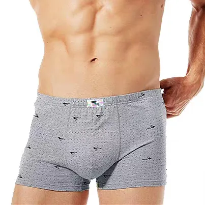 2023 terbaru 100% celana dalam boxer pria kain seksi spandeks katun