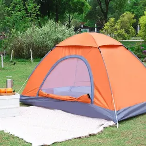 户外帐篷液压3-4人自动帐篷双层双门防水快开休闲山地野营帐篷