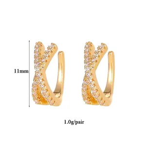 ISUEVA Gold Plated Huggies Hoop Earrings Pink Colorful Zircon Enamel Piercing Heart Drop Earrings Set Fashion Jewelry Wholesale