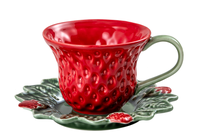 Service de table en céramique personnalisé avec motif fraise vintage, comprenant un bol, vaisselle en porcelaine pour une célébration mignonne