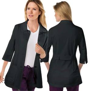 Long manteau de laboratoire clinique respirant pour femmes XL rayonne infirmière médicale robe poches doux résistant à la chaleur imprimé gommage hôpital OEM - Product Image 6