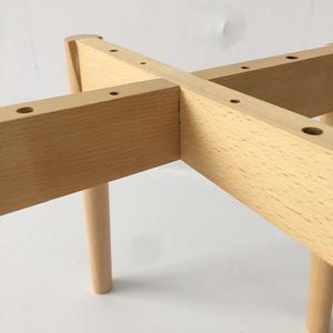 Заводская поставка, ножки мебели, мебель для ресторана, цельная деревянная основа для стола из бука, простая установка, основание для обеденного журнального столика - Product Image 5