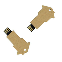 Oferta Especial: Memoria USB Ecológica Hecha de Papel Reciclado, Pendrive con Forma de Llave y Logotipo Personalizado, 16GB 32GB 64GB 128GB