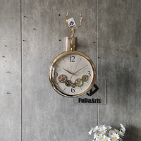 Jam Dinding Rustic Besar 50X40CM, Modern, Dapat Disesuaikan, Dekorasi Ruang Tamu Mewah, Dropshipping, Minimalis, RoHS WEEE