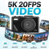 Appareil photo numérique 5K, appareil photo numérique ODM, HD 75MP, autofocus, écran CMOS, prêt pour la photographie de voyage, les événements familiaux et les débutants