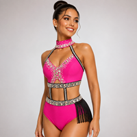 Costume de compétition de cheerleading personnalisé pour femmes, haut court et short en strass, uniforme de performance en cristal, tenue de cheerleading