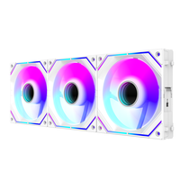Ventilador de PC Inalámbrico AntarcChill para Juegos, 120 mm, ARGB, 3 Piezas, Kit de Refrigeración por Agua para CPU con Gabinete para Caja de Ordenador
