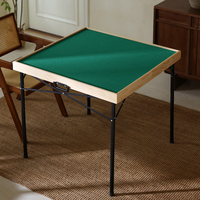 Table de jeu de Mahjong pliable et portable avec pieds métalliques réglables et sac de transport pour la maison, le camping et les fêtes