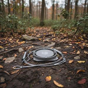 Trampa de resorte de acero inoxidable para caza de jabalíes, con pedal de 4 mm y tuerca de repuesto sólida con resorte helicoidal para uso agrícola - Product Image 1