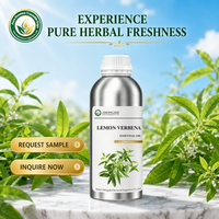 Huile d'Aromathérapie Citron Verveine (Aloysia Citrodora) pour la Clarté Mentale – Parfum d'Aromathérapie pour Diffuseur de Bureau et d'Étude