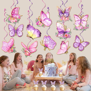 Colgante en espiral de papel con tema de mariposa de estilo moderno, colgante decorativo <span class=keywords><strong>para</strong></span> decoración de fiesta nueva con borde cruzado - Product Image 1