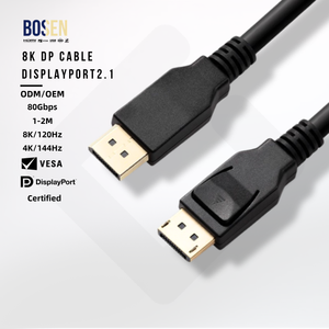 Cable DisplayPort 2.1 UHBR20 Certificado 8K@120Hz Macho a Macho, Conector de Video de Alta Velocidad - Product Image 3