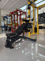 Banc de musculation réglable à 3 sections, robuste, pour entraînement FID (plat, incliné, décliné) pour la maison et la salle de sport