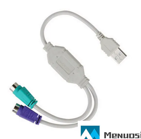 Adaptor Konversi USB Ke PS/2 KVM, 20Cm untuk Keyboard dan Mouse