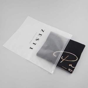 Bolsa de Embalaje de Ropa con Cierre Ziplock de PE Reciclable y Termosellable, Bolsa Personalizada con Cierre Esmerilado para Camisetas, Venta Caliente - Product Image 1