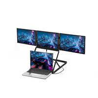 Moniteur portable 14 pouces Plug and Play, triple écran, écran triple pour ordinateur portable, moniteur quadruple, extension d'écran FHD, 3 écrans, 3 écrans FHD