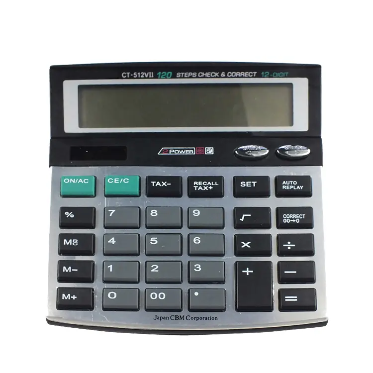Calculadora de 12 dígitos, calculadora de escritorio electrónica