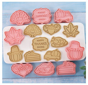 แม่พิม<span class=keywords><strong>พ</strong></span>์คุกกี้การ์ตูนวันขอบคุณพระเจ้า 8 ชิ้น รูปเมเปิ้ล ไก่งวง <span class=keywords><strong>ฟักทอง</strong></span> อุปกรณ์ตัดคุกกี้ ขนมอบ และเค้ก - Product Image 3