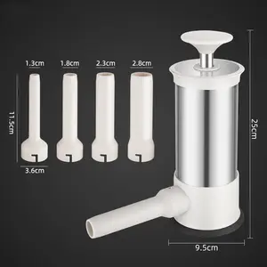 Ensacadeiras de linguiça doméstica, ferramenta caseira para salsicha, enchimento rápido, com 4 tubos de enchimento