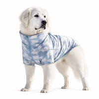 Manteau pour chien bleu glacé, camouflage neige, matelassé et rembourré, pour chiens de taille moyenne à grande, pour la marche dans la neige, résistant à l'eau, coupe-vent, fermeture éclair avant