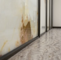 Écrans de séparation de vente chaude écrans de salon décoration d'hôtel écrans d'onyx de verre de pierre stratifiée conception d'art