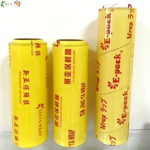 Handmatige Rekfolie Zachte Verpakkingsfolie Transparant Pvc Stretch Wrap Vershoudfolie Verpakkingspakket Karton Aangepast