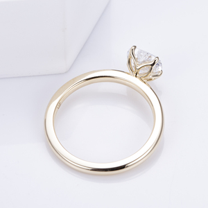 Mishang gioielli CVD 1CT D VS1 Lab anello di diamanti taglio cuore 9K oro giallo anello anello di nozze <span class=keywords><strong>solitario</strong></span> - Product Image 5