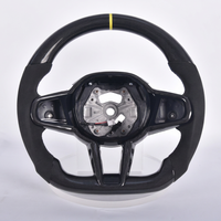 Roda kemudi kulit serat karbon, untuk BMW M2/M3/M4 X3 X5 G87 G80 G82 G20 G21 2020-2024, desain LCI kinerja olahraga