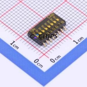 SOP08 DIP Switch SMD-16P,5.6x11.2mm Switch Single Pole Single Throw 8 1.27mm 25mA - Product Image 1
