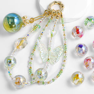 Fleurs colorées résine perles en vrac pour bricolage à la main téléphone portable chaîne pendentif collier Bracelet matériel fabrication de bijoux - Product Image 1